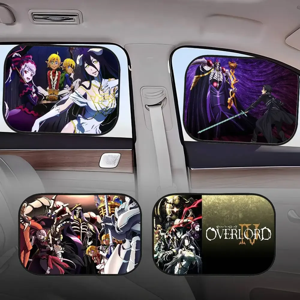 أنيمي O-Overlords الجانب نافذة الشمسيات سيارة فيلم الجانب نافذة Saunshades الزجاج الأمامي السيارات نافذة ظلة غطاء للأطفال الطفل