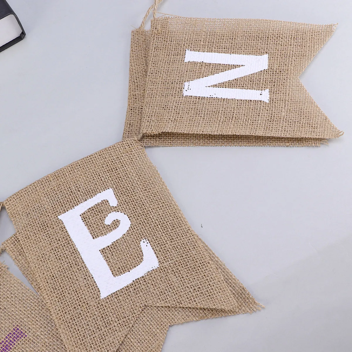 2.8 Meters Burlap Bunting Flags He Is Cross Print Decoration Garland For Wall Window Door Outdoor Indoor Use Easter