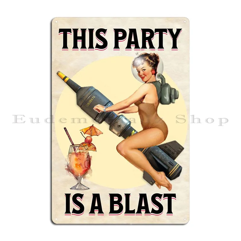 This Party Is A Blast Metal Signs Home Cinema Designer Living Room Pub Tin Sign Poster