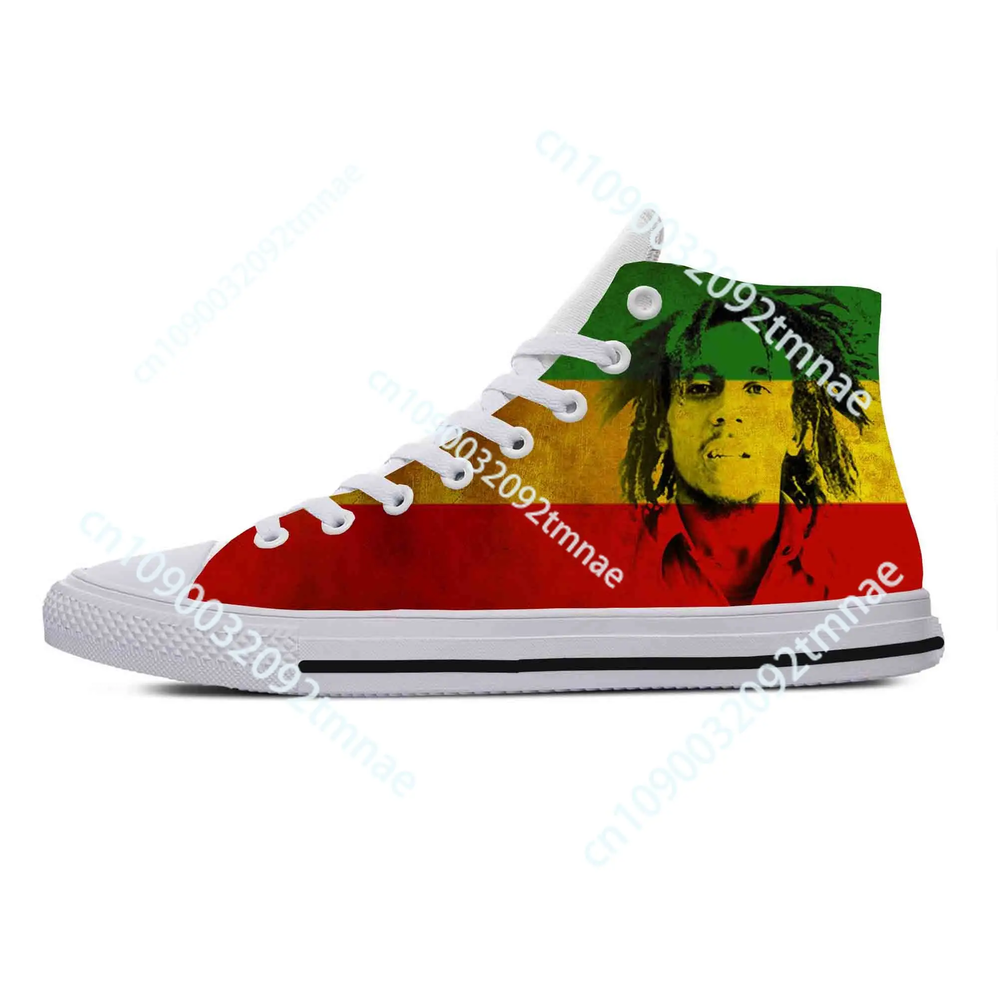 Legend Bob Marley Reggae Rasta Music Rock Fashion Casual Cloth Shoes High Top Comfortable Breathable Custom  Men Women Sneakers