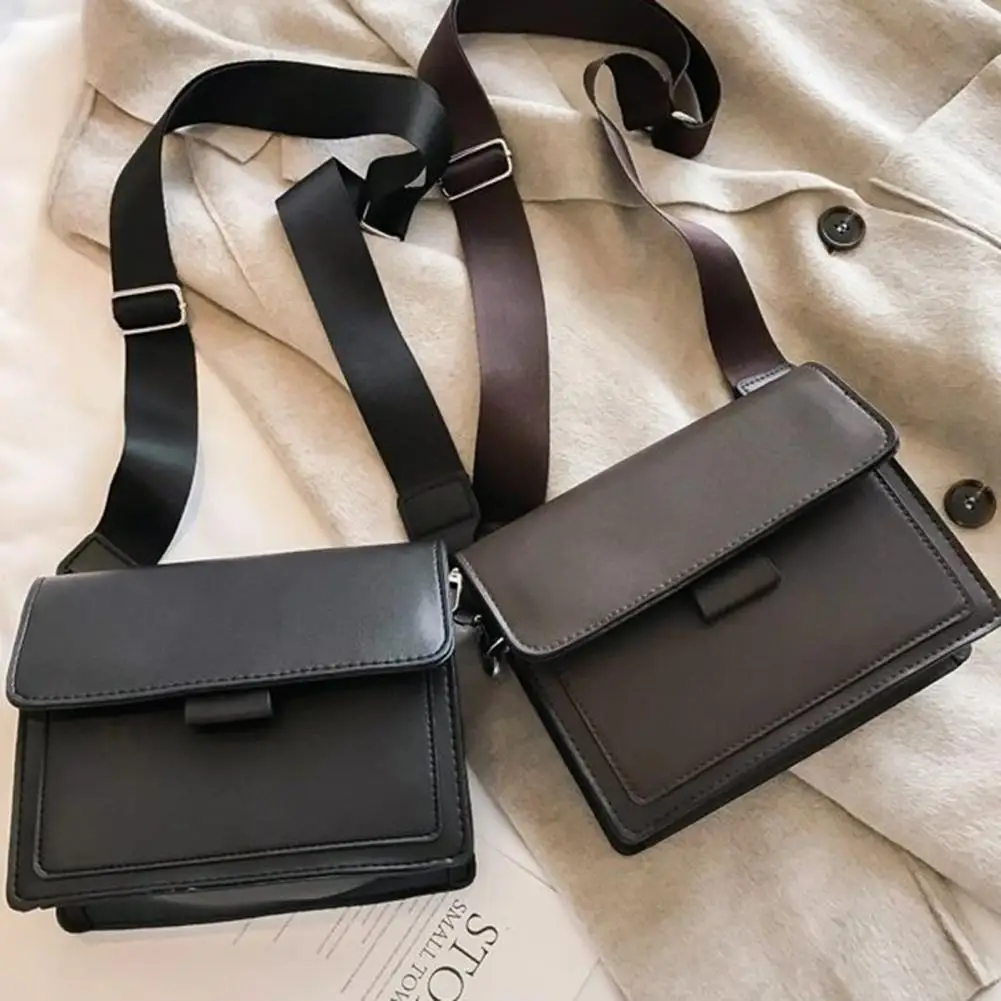 

Flap Closure Shoulder Bag Vintage Faux Leather Women's Shoulder Bag with Adjustable Wide Strap Large Capacity Crossbody Design