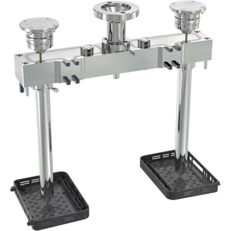 Hot runner system with stable high temperature resistance in cleaning machine cesspool