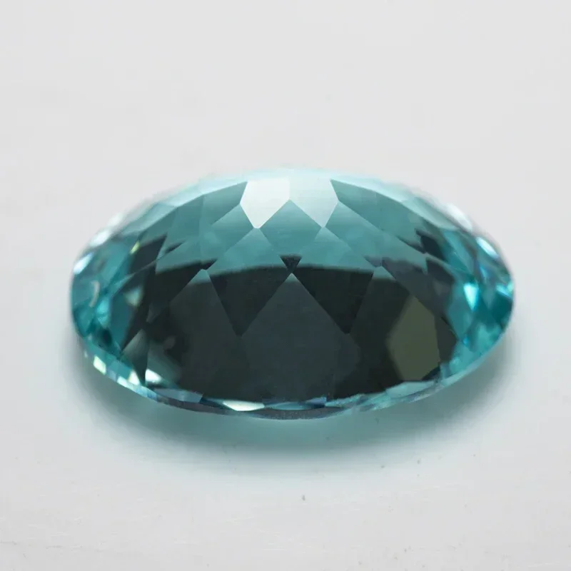 Laboratório cultivado paraiba qualidade superior forma oval charme contas para diy jóias fazendo anéis pingente materiais selecionáveis certificado agl