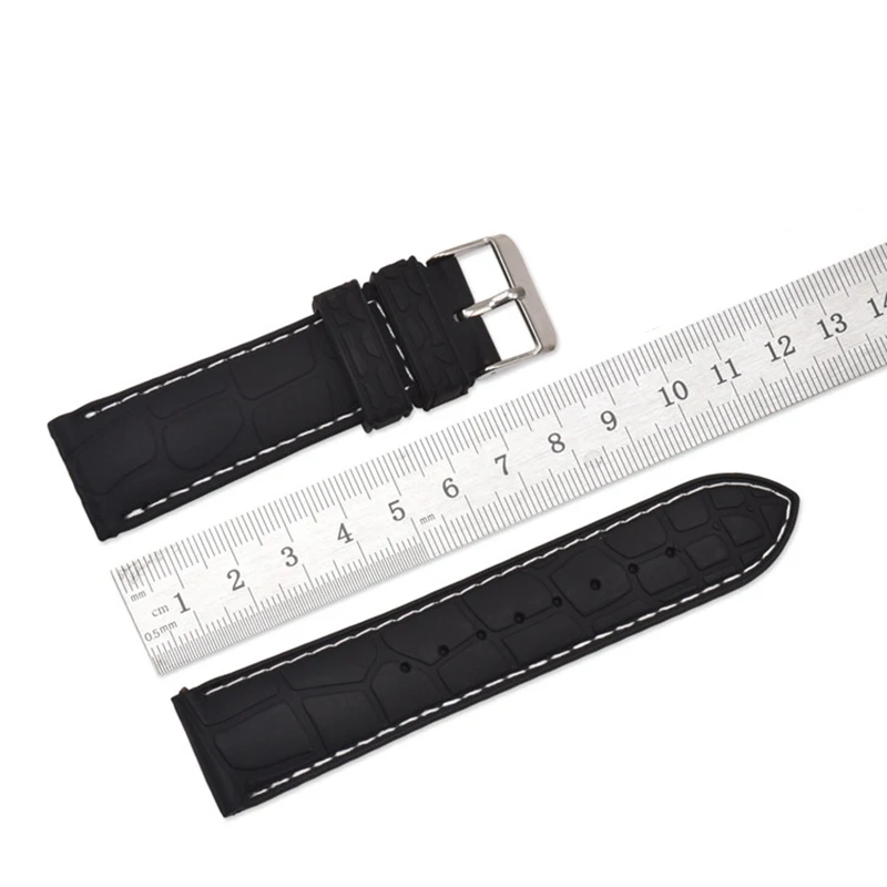 Pulseira de silicone ECO-Friendly, pulseira relógio constante, acessórios de substituição, adequado para Montblasa, FIYTA Freencque, 20mm, 22mm