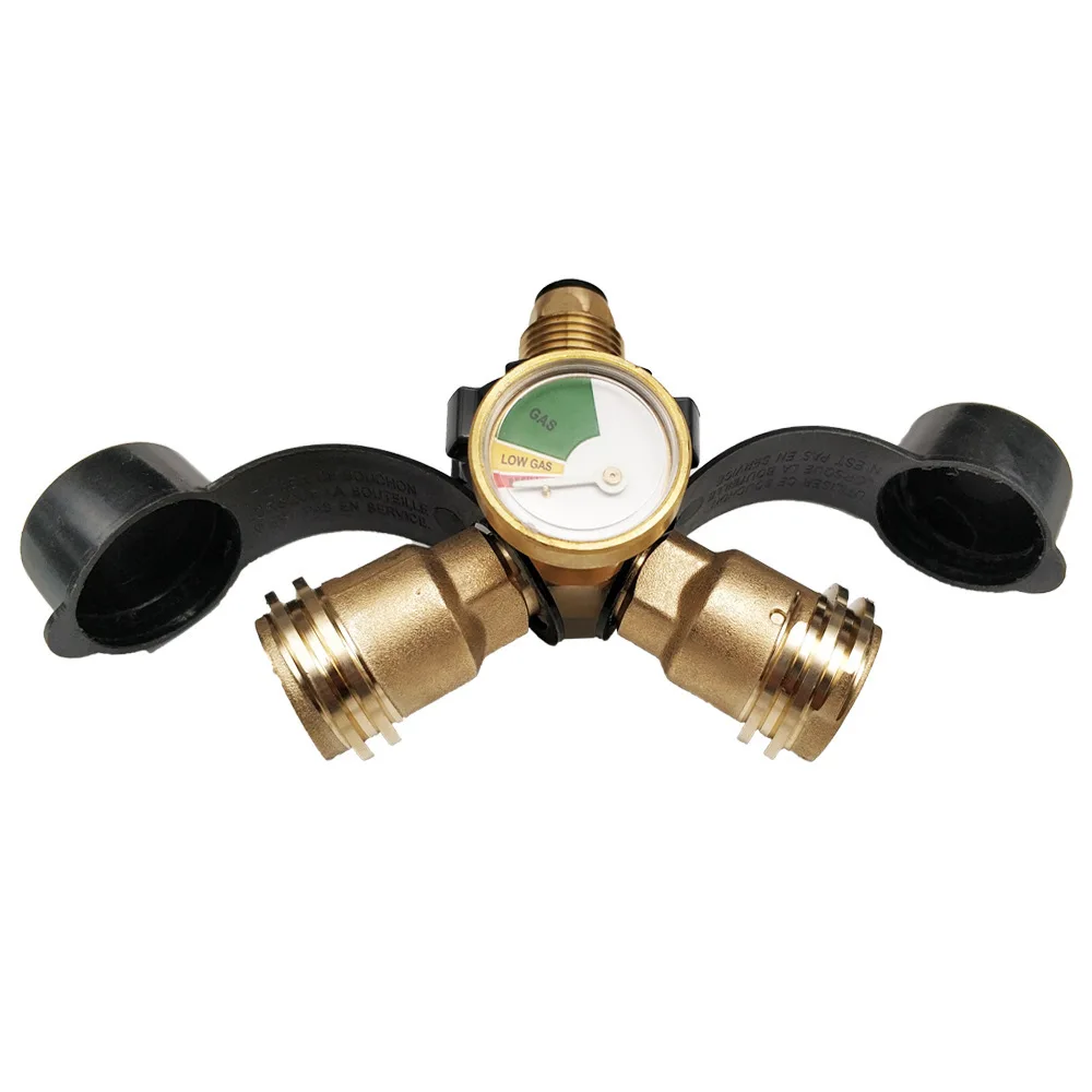 

2Pcs North American propane gas RV accessories Y-type POL to qcc1 American adapter with gas detection meter