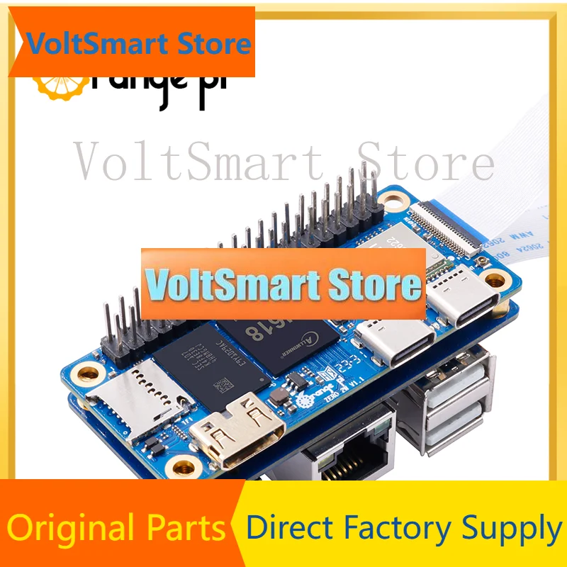 VoltSOrange Pi Zero 2 W 1G+Expansion Board,DDR4 Allwinner H618 Orange Pi Zero 2W WiFi+BT SBC Single Board Computer Zero2W Mini P