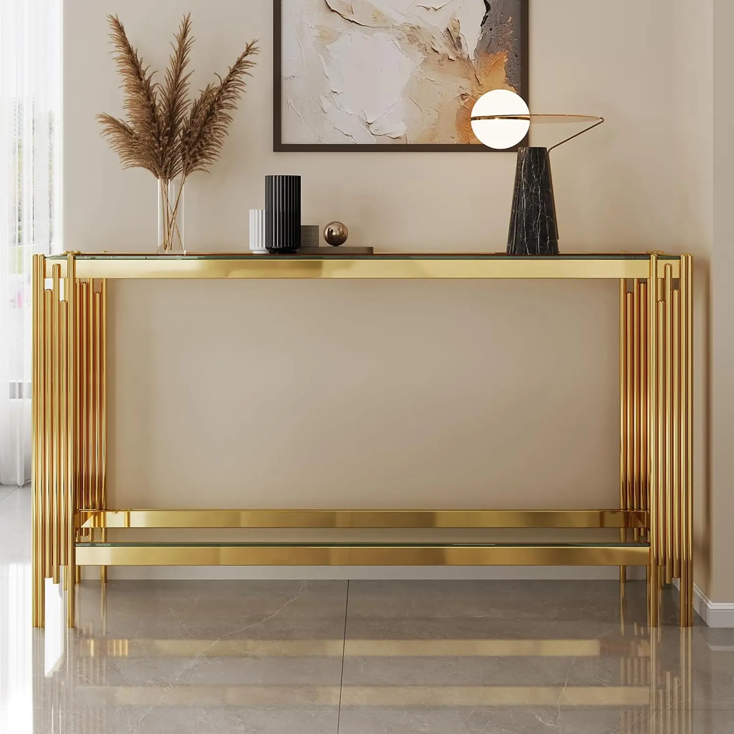 Glass Console Table, Modern En - Furniture Hardware Feet recensie en prijs