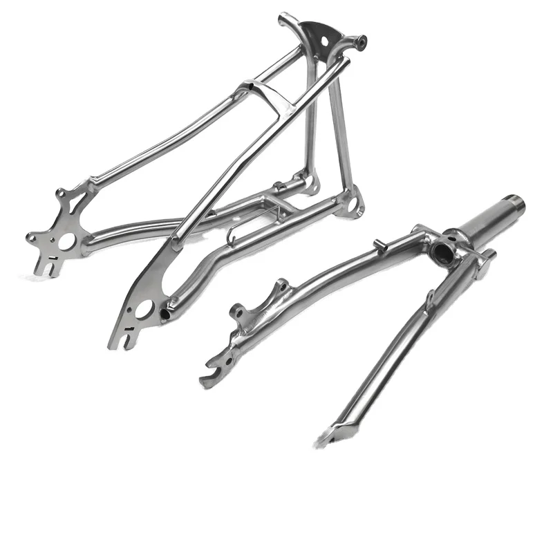 

Small Cloth Bicycle Modified Titanium Front and Rear Fork Set Gr9 Black Magic Gold Suit Bicycle Parts