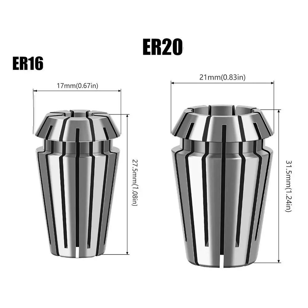 Portabrocas ER, rodamiento de resorte, pinzas de taladro de acero de alta precisión, ranuras de soporte CNC estándar multiusos de alta calidad