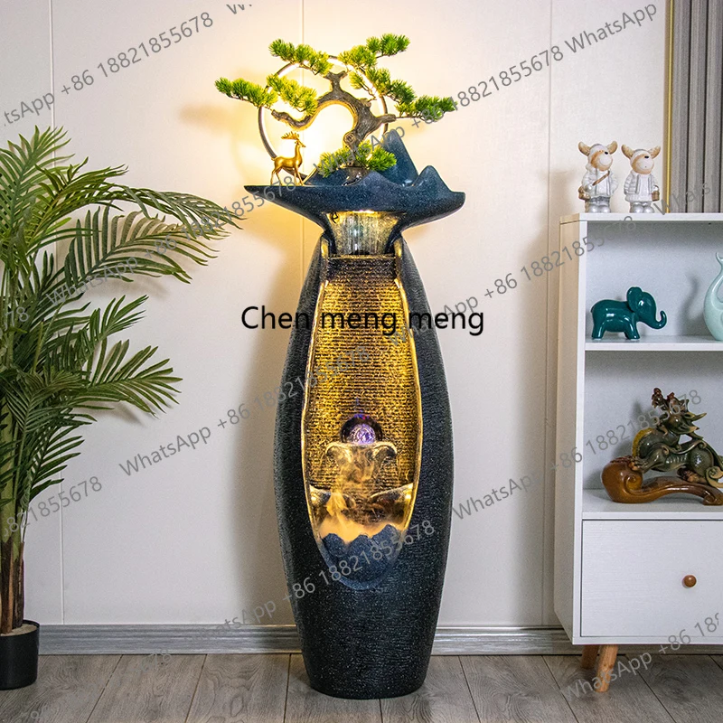 European-style flowing water ornament circulating water rockery fountain water feature landing home fortune opening decoration