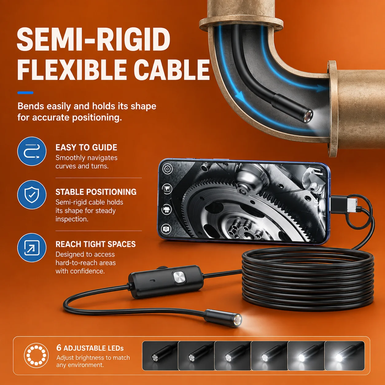Caméra endoscopique industriel - Tethering Cable Usb avis et prix