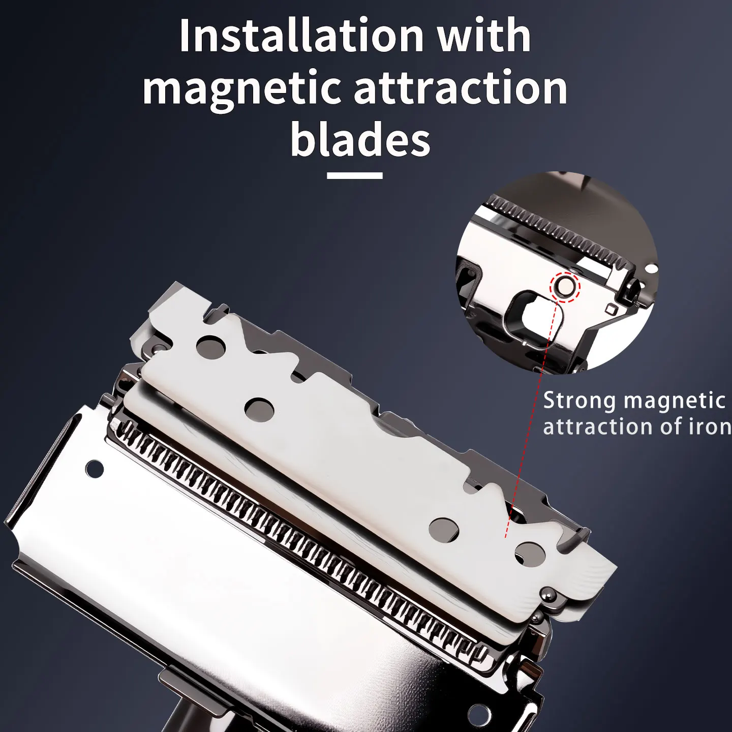 الكلاسيكية المعادن طبقة مزدوجة نصف الحواف حامل السكاكين الحلاقة دليل الحلاقة الفولاذ المقاوم للصدأ على الوجهين شفرة اللحية الحلاقة