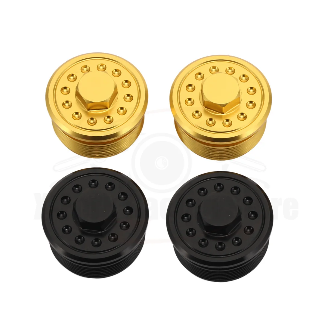 Preload Fork Caps For HONDA CB600F Hornet 2007-2008 Front Tube Fork Bolts Shock Screw Black Gold Pair 51454-MFG-D01