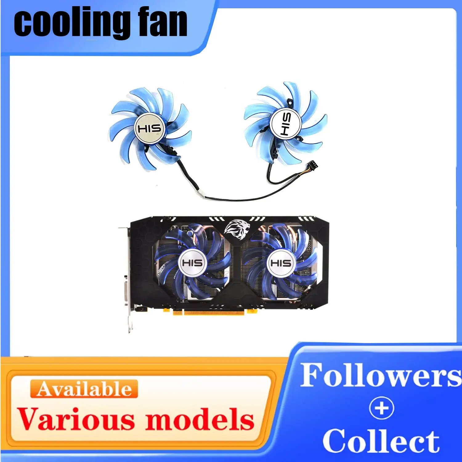 Brand New 85MM 4PIN FDC10U12S9-C RX 470 480 GPU Fan for HIS RX 480 IceQ X² OC 8GB RX 470 IceQ X² Turbo RX470 Graphics Card