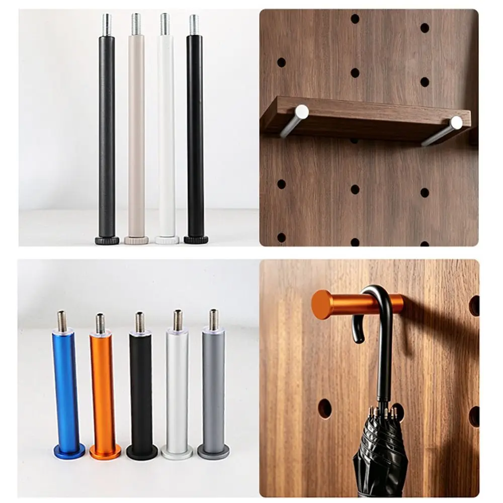 Metal Wall Pegboard Hook Punch Free Hanging Design Wall Pegboard Organizer Embedded Insert Nuts Space Saving Metal Hardware Hook