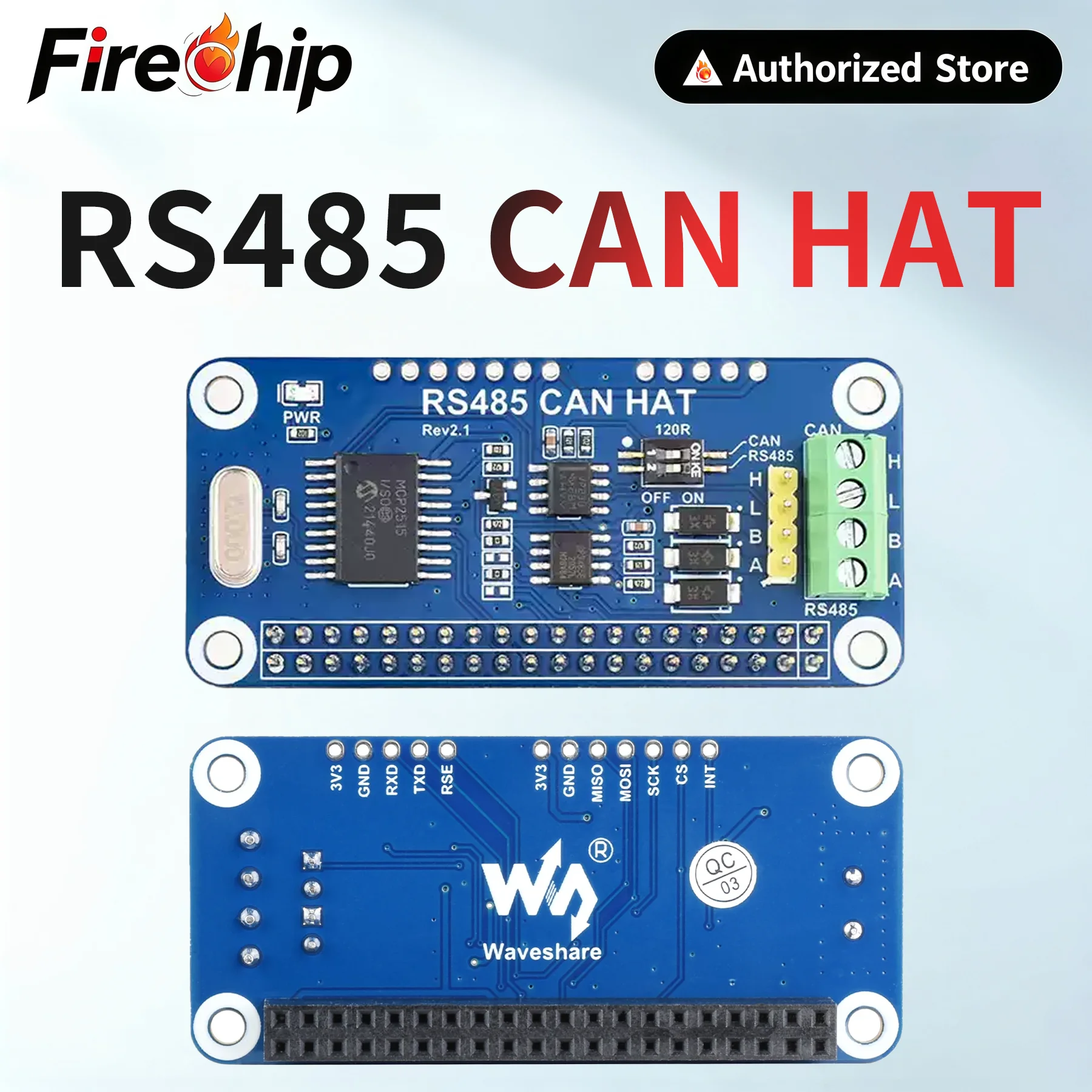 Raspberry Pi Zero - Waveshare RS485 CAN HAT สำหรับ Raspberry