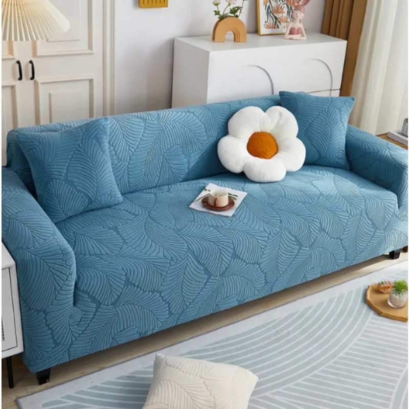 Stretch Jacquard Sofa Cover Elastic Slipcover for Living Room 1/2/3/4/5 Seat Cozy Couch Protector Machine Washable Universal Fit