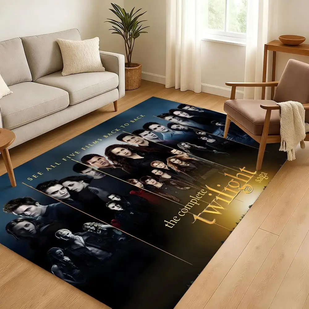 Classic Movie T-Twilight Floor Mat Soft Thickened Absorbent Non-Slip Bedroom Living Room Door Mat Home Decor Flannel Rugs