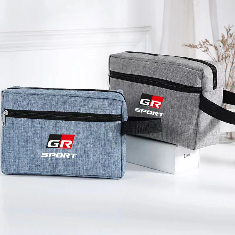 Car Portable USB Data Line Charger Plug Car keys driver\'s license Storage Bag For Toyota GR Sport Gazoo Racing Supra Corolla 86