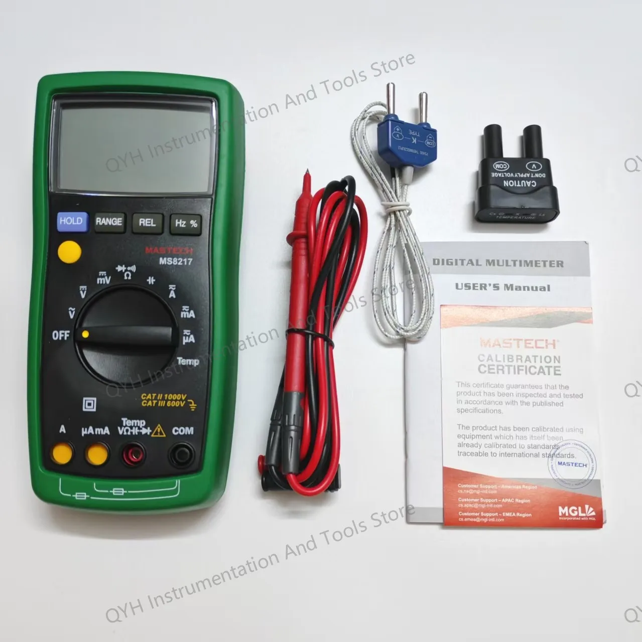MASTECH MS8217 Digital Multimeter AC/DC Current Voltage Resistance Capacitance Tester with Temperature Test Display 4000 counts - view 2