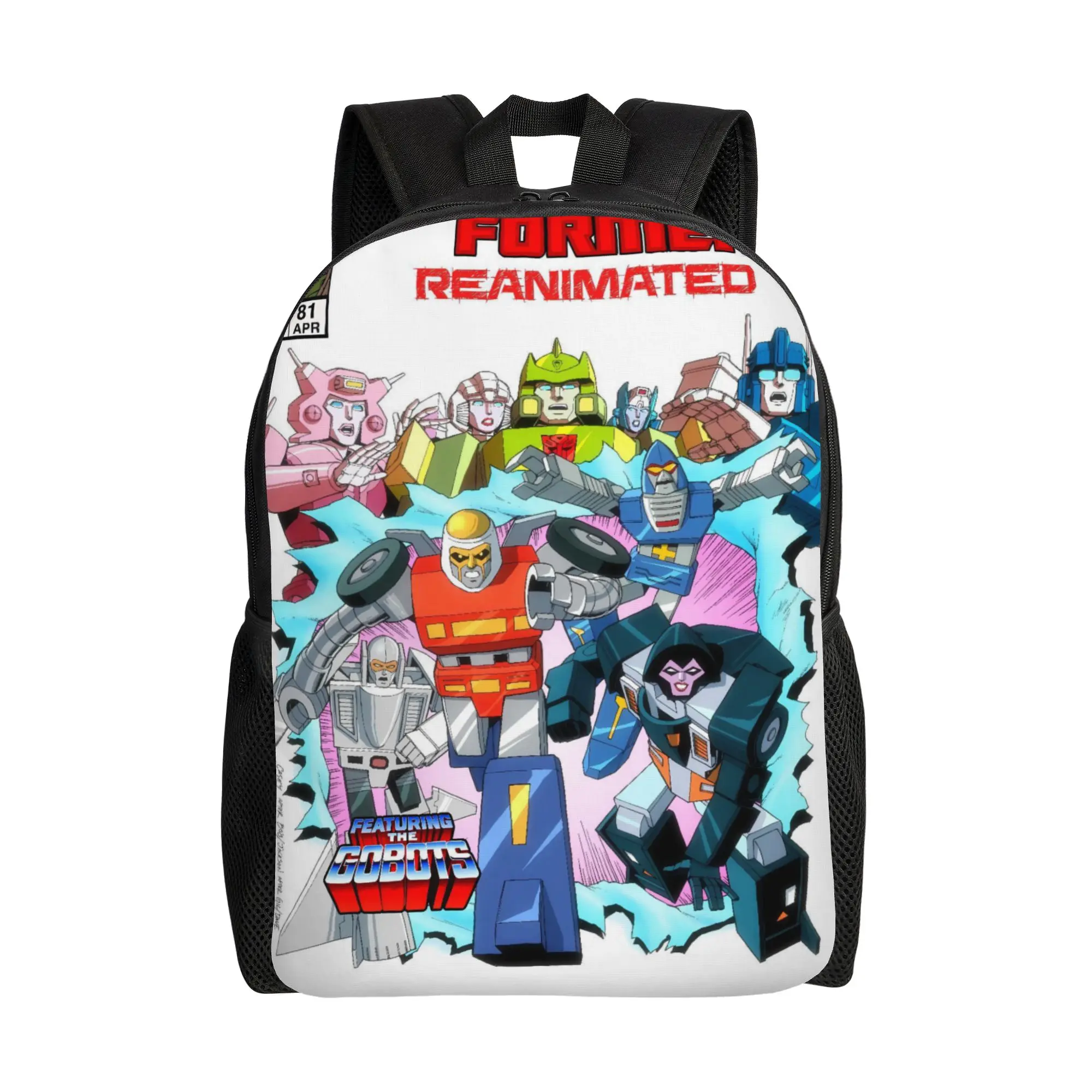 Transformered Cartoon Backpack 3d Printing Leisure Backpacks Female Outdoor Durable High School Bags Colorful Rucksack
