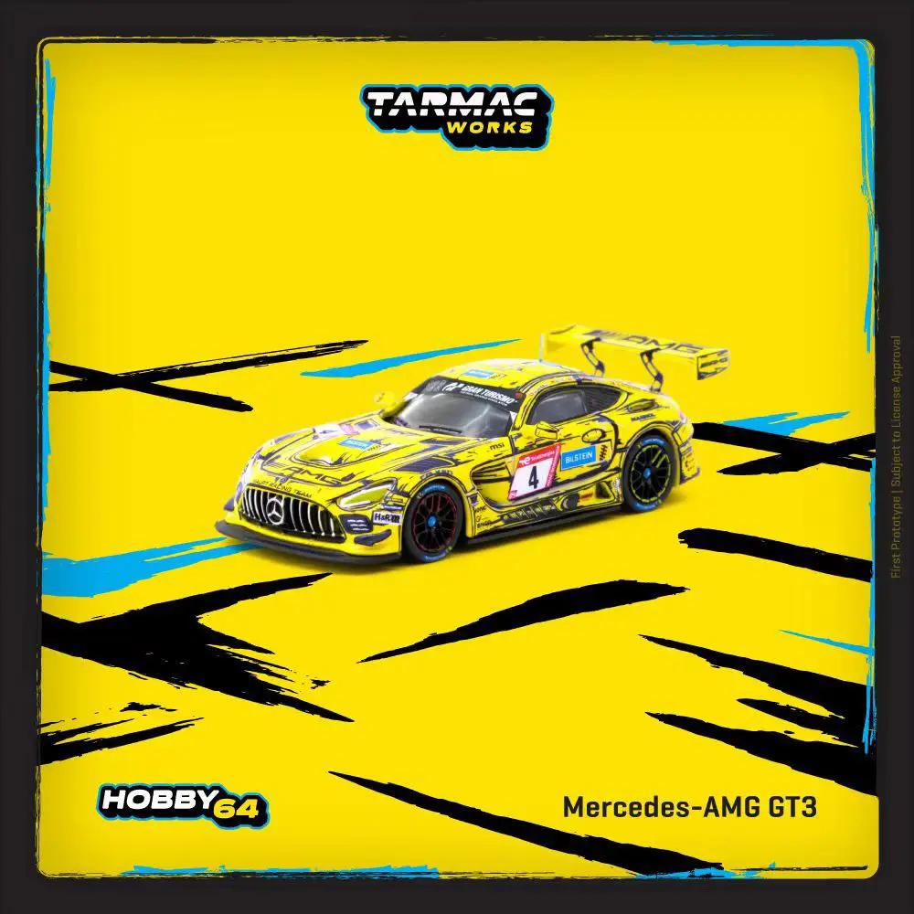 

Tarmac Works 1:64 Mercedes-Benz AMG GT3 Nürburgring Racing 4# Car Model 2023