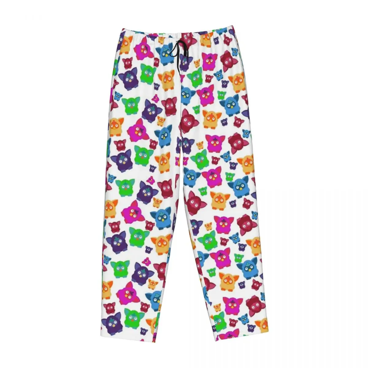 

Custom Furby 2000's Decades Design Pattern Women Pajama Pants Lounge Sleep Sleepwear Bottoms with Pockets