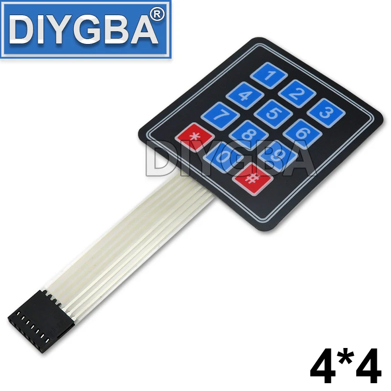 Membrane Switch Keypad 1*4 4*3 4*4 4*5 Matrix Array Matrix Keyboard For Arduino Smart Car 4 12 16 20 Key 1x4 3x4 4x4 4x5 DIYGBA