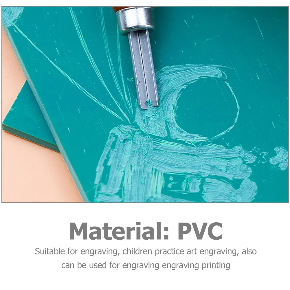 6 Pcs Print Making Materials Printmaking Block Rubber Engraving Boards Blocks PVC