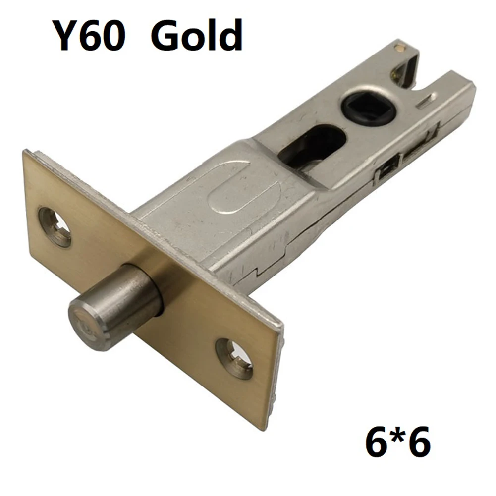 1pc Indoor Lock Body Lock Tongue Toilet Single Tongue Lock Holds With Screws Stainless Steel Hardware Home Improvement