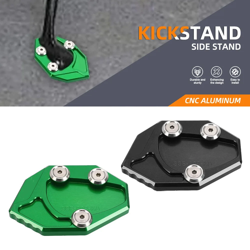 

For KAWASAKI ZZR1400 GTR1400 / Concours 14 Ninja ZX14R ZX14 ZZR 1400 Motorcycle Accessories Kickstand Foot Side Stand Pad Plate