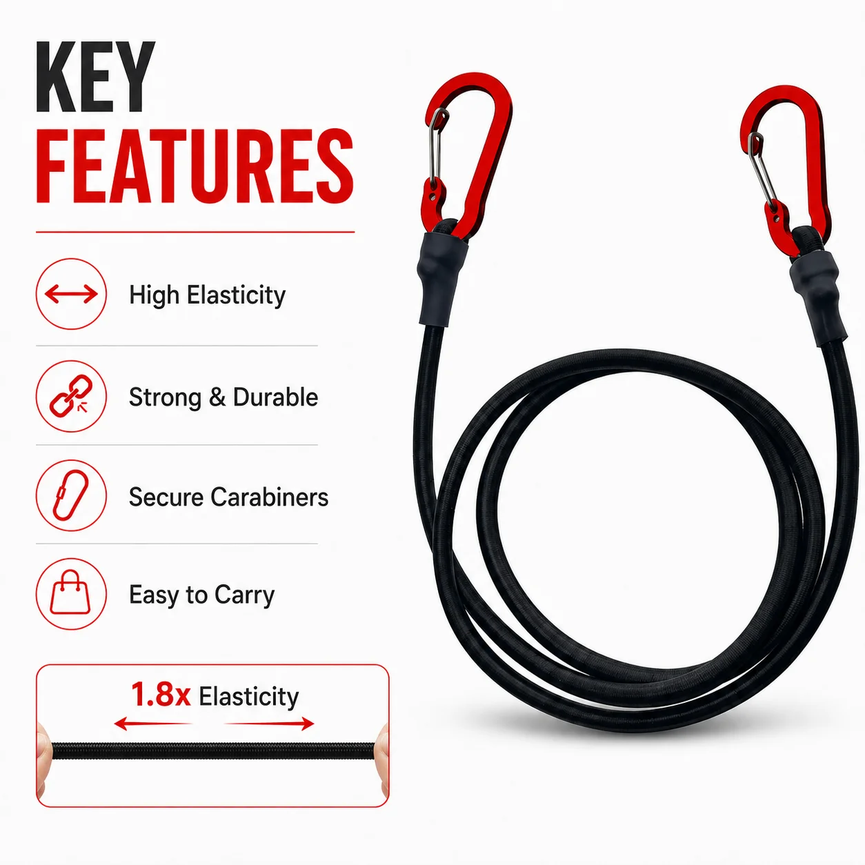 PINMOAP 1PC Multi Function Luggage Strap Travel Packing Rope Elastic Bungee Cord For Suitcase Backpack Camping Outdoor Binding