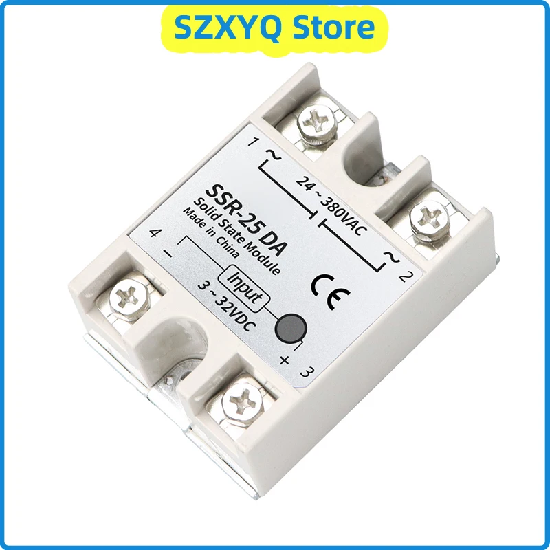 Single-phase solid state relay SSR-10/25/30/40/50/60/75/80/90/100DA DC control AC 24V DC 220V AC Module Relay