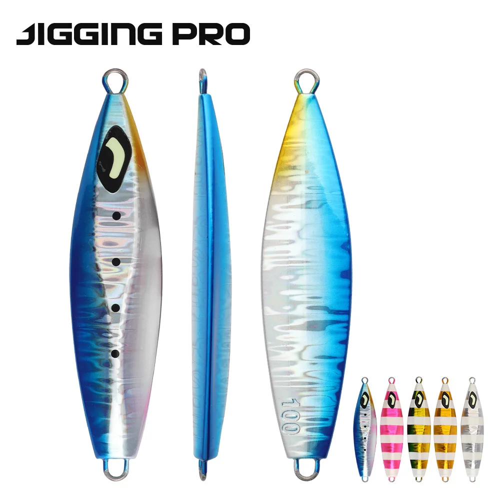 JIGGING PRO-señuelo de pesca lenta, anzuelo de Metal, diseño japonés, 100g, 130g, 160g, 200g