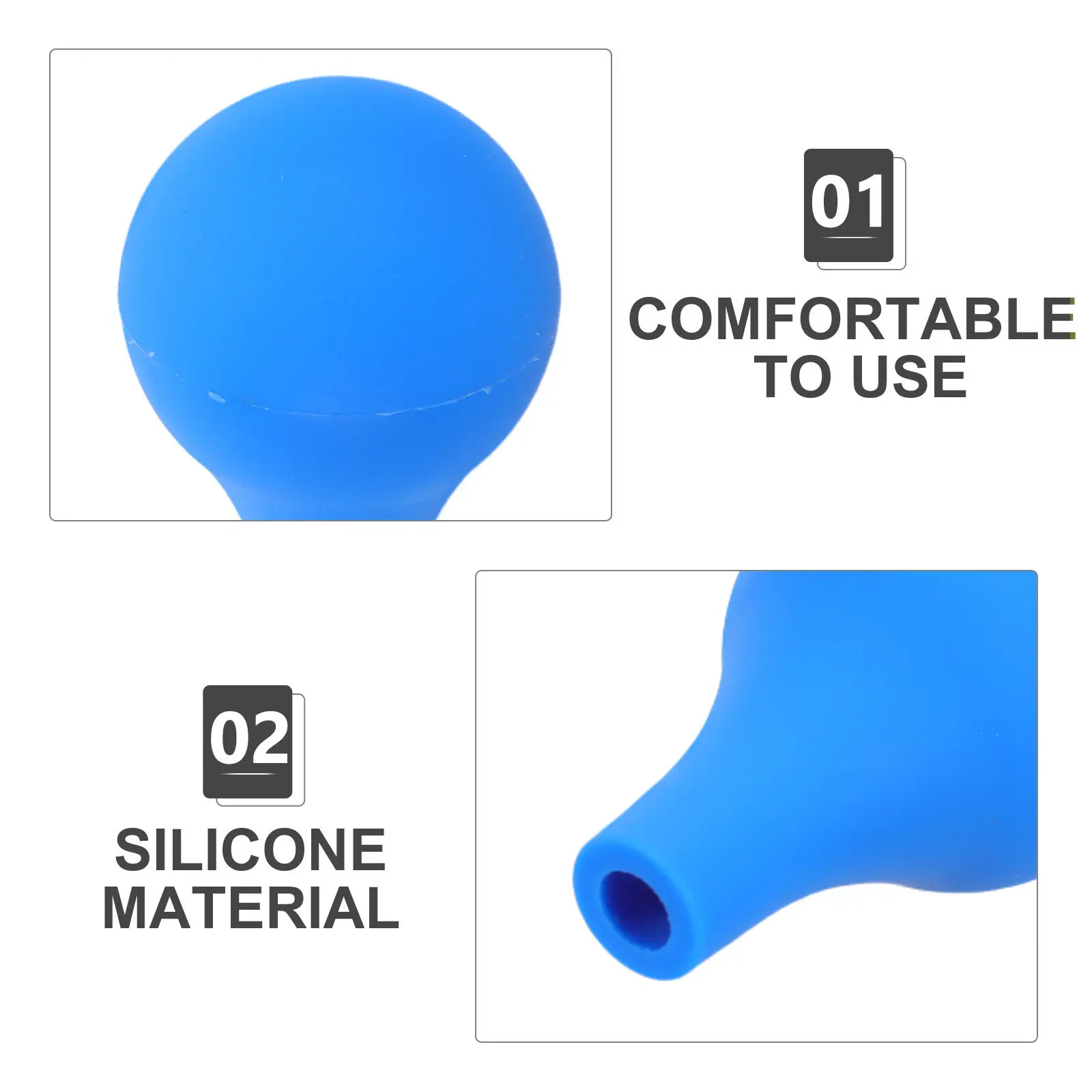 8Pcs Silicone Pipette Ball Accurate Suction Bulb Liquid Transfer Blue Non-Slip Ergonomic Pipette Bulb Flexible Laboratory view 4
