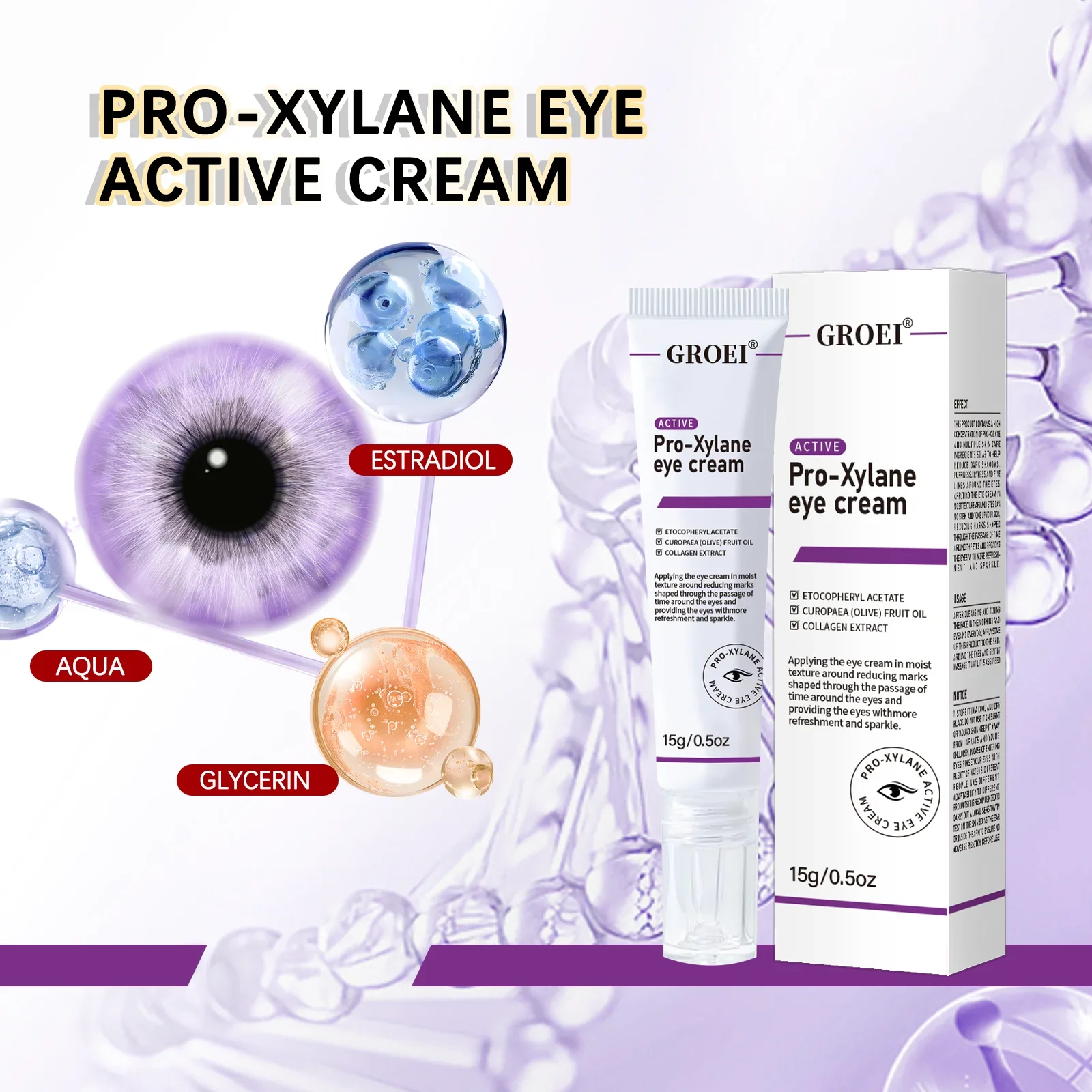 كريم العين النشط 15 جرام PRO-XYLANE يقلل من الهالات السوداء ويزيل أكياس العين والانتفاخ ويهتم الجفاف والخطوط الدقيقة