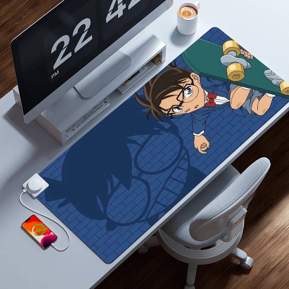 

Anime D-Detective Conan Mousepad Large Computer Gaming Accessories Desk Mats Anti-slip Laptop Soft Mouse Pad