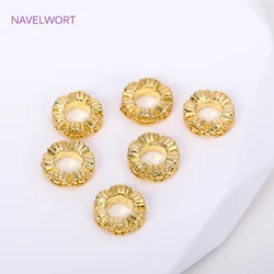 18K Gold Plated Irregular Spacer Bead For Bracelet Necklace Making Fittings,Supplies For Jewelry,DIY Accessories Wholesale