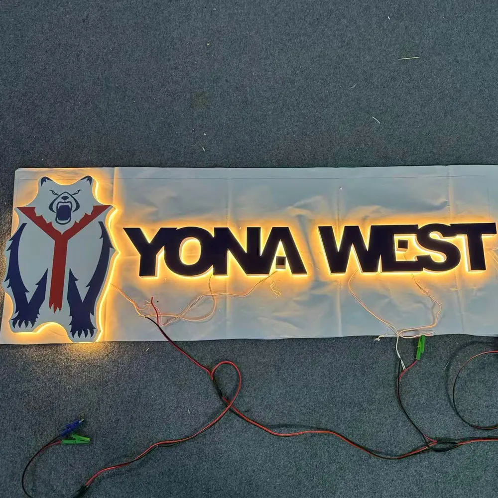 Custom Metal 3D LED Letters Backlit Sign Personalized Business Logo Light Up Signage for Cafe Bar Hotel Company Wall