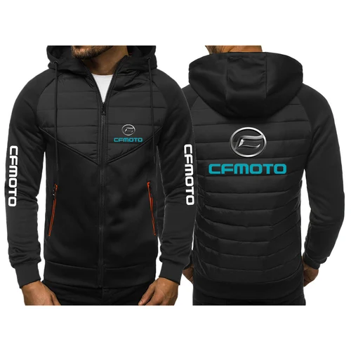 Imagen 2 del producto 2025 primavera y otoño hombre Cfmoto nueva chaqueta acolchada de algodón de tres colores abrigo delgado Premium moda ocio sudaderas con capucha cómodas