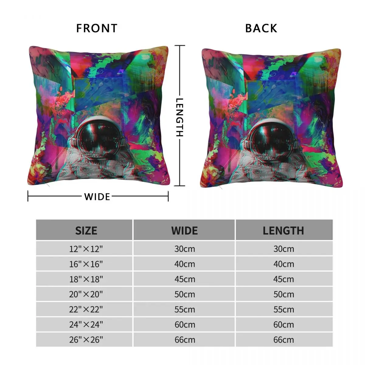 Tripping Space Man Pillowcase Polyester Cushion Comfort Throw Pillow Sofa Decorative Cushions Used for Home Bedroom Living Room