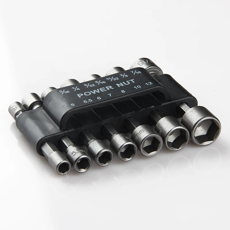 9/14 Buah/Set Set Kunci Pas Lengan Soket Hex Magnetik Mata Bor Driver Mur Segi Enam untuk Alat Pegangan Obeng Listrik