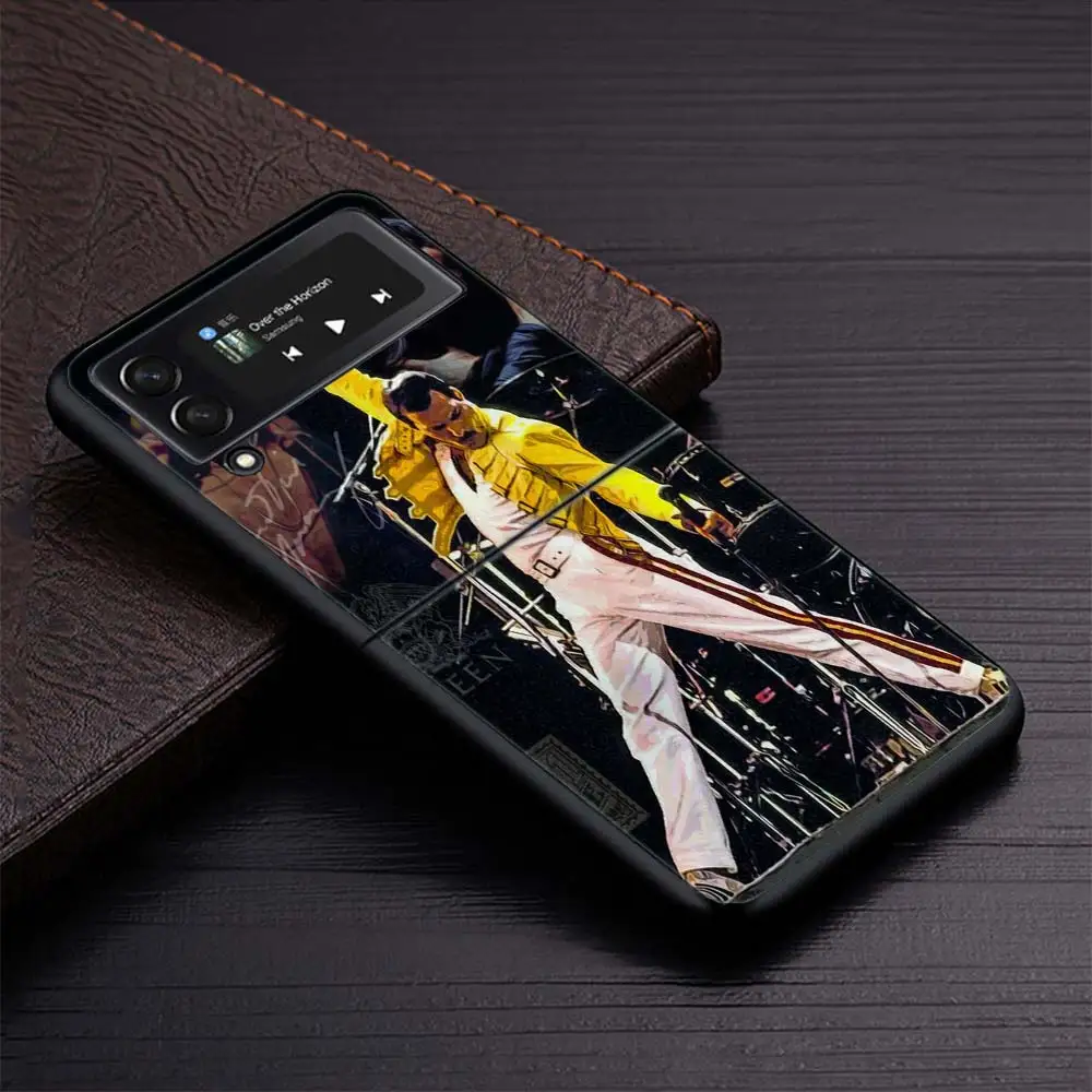 Rock Funky Freddie Mercury Queen Zflip4 Phone Case For Samsung Z Flip3 5G z flip 3 5G zFlip Cover Cellphone Shell Caso Mobilepho