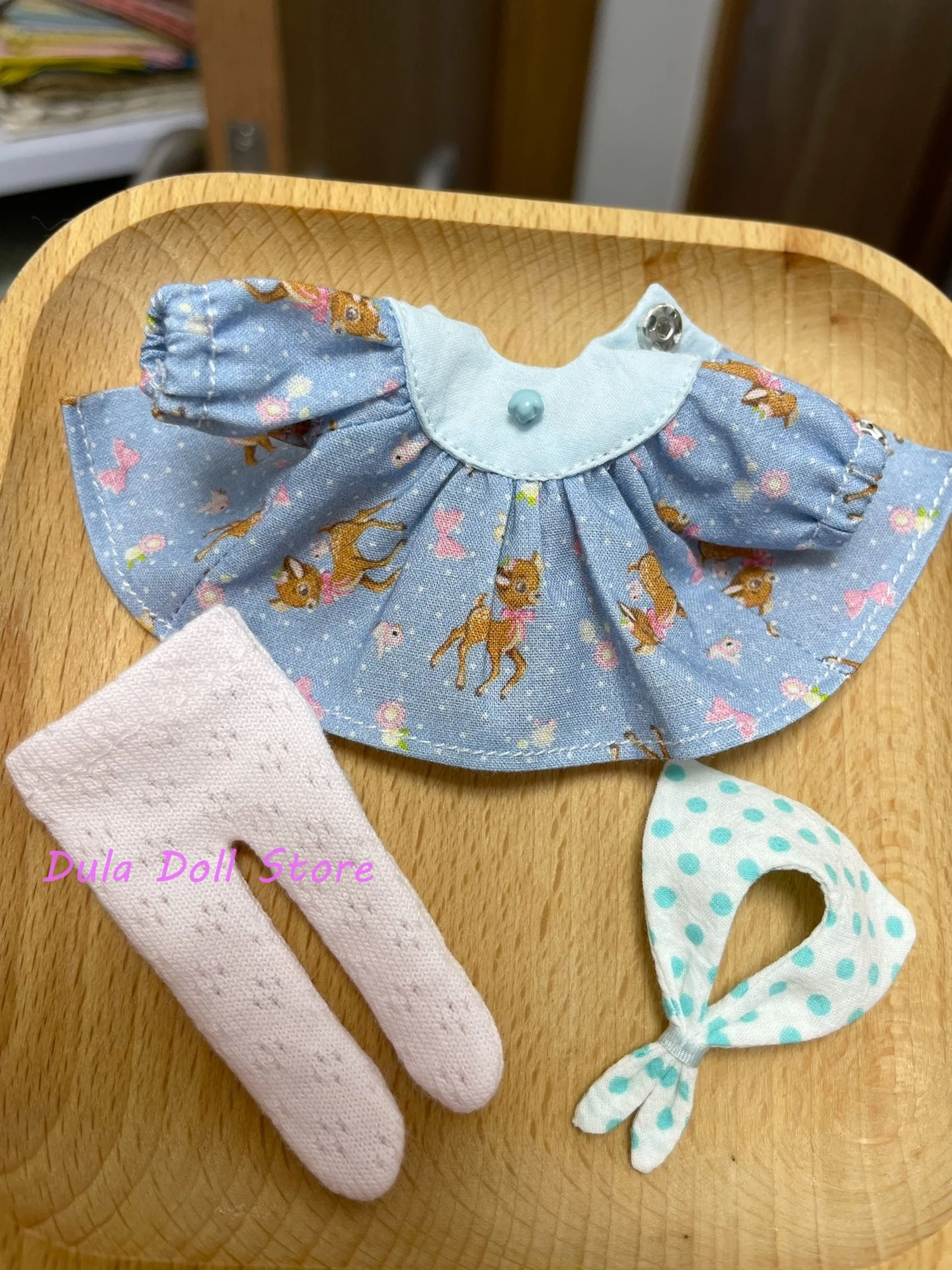Dula Puppenkleidung Kleid Rock und Sockenkragen Ob11 gsc Puppenzubehör