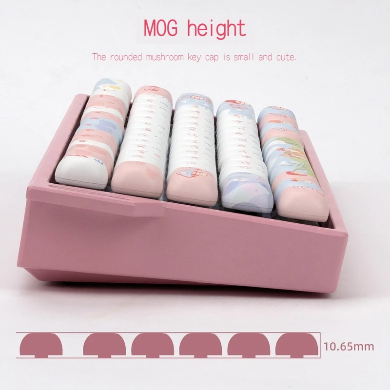 Xvx Mechanical Keyboard Keycap Pbt Material Thermal Sublimation Mog Height Rgb Lighting Effect Anime Girl Keycap 138 Keycaps