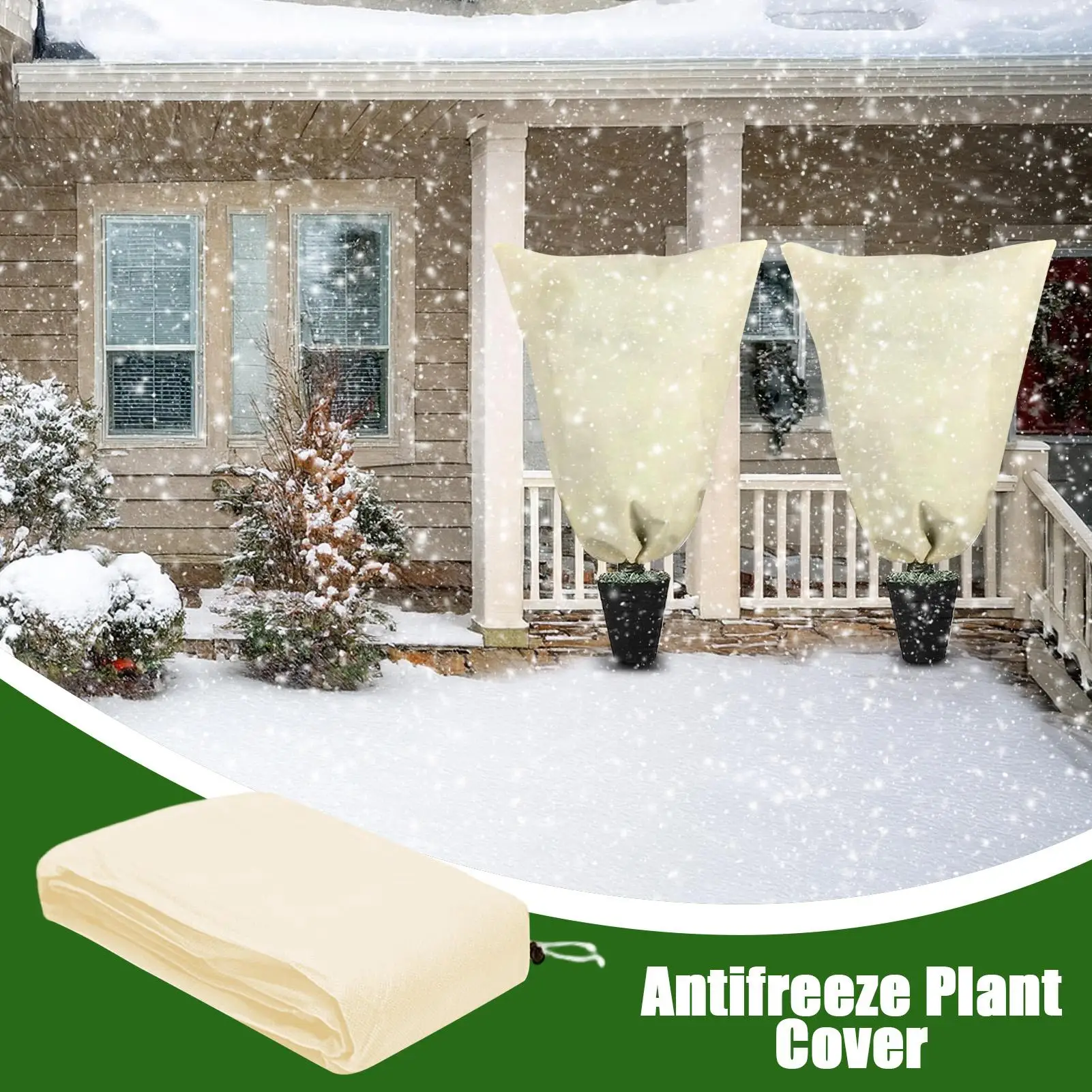 

Чехлы для растений, защита от замерзания, дышащий шнурок, обертка для цветов, одеяло с кущами, садовое защитное покрытие от замерзания для овощей