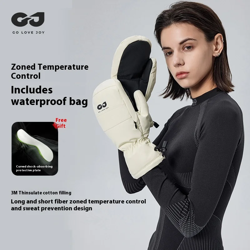 

SK41 Зимние лыжные перчатки Спорт на открытом воздухе Велоспорт Водостойкие перчатки с сенсорным экраном Утолщенные теплые перчатки на флисовой подкладке