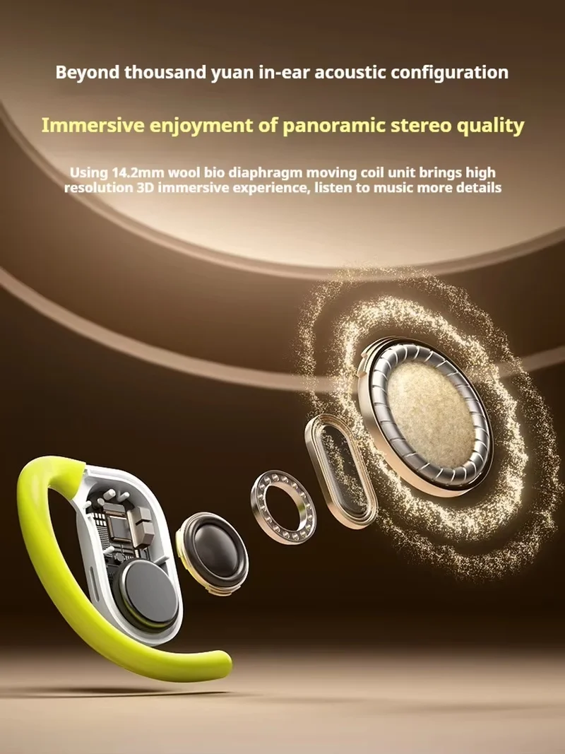 Havit OWS FIT02A Open True Wireless Headset Long Battery Life IPX5 Waterproof Bluetooth 5.4 Earphones Custom Gaming Earbuds