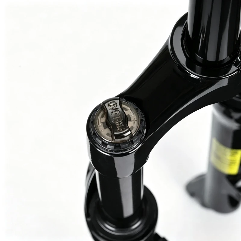 Fahrrad-Vorderradgabel aus Aluminiumlegierung, Stoßdämpfer, mechanisches Federschloss, Mountainbike-Federgabel, Geländefahrrad, 20 Zoll – Detail 4