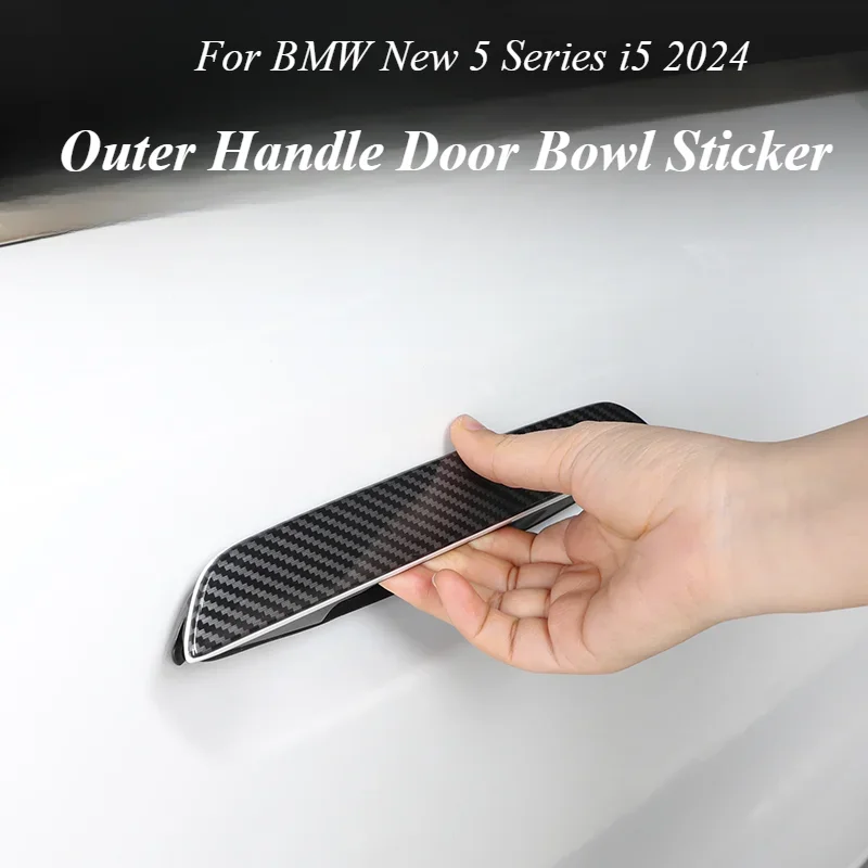 For 2024 BMW 5 Series i5 530 Car Door Handle Scratch Protector Sticker Exterior Decor Door Bowl Protector Car Door Cup Film